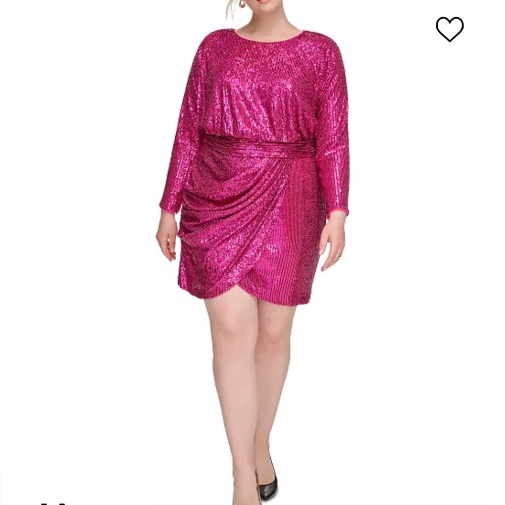 Eliza J Pink Sequin Mini Dress